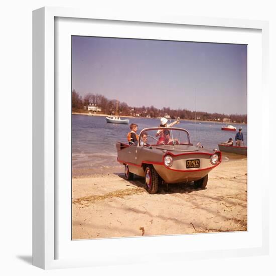 German Made Amphicar, a Car That Drives on Water-Joe Scherschel-Framed Photographic Print