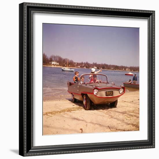 German Made Amphicar, a Car That Drives on Water-Joe Scherschel-Framed Photographic Print