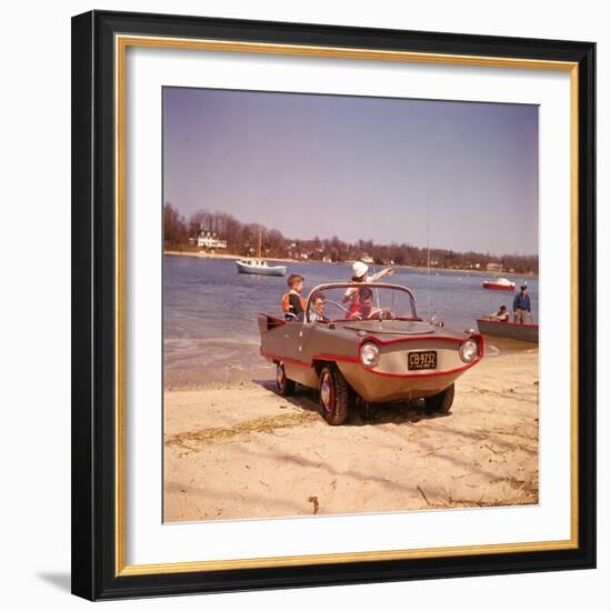 German Made Amphicar, a Car That Drives on Water-Joe Scherschel-Framed Photographic Print