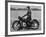 German Made BMW Motorcycle with a Rider Dressed in Black Leather-Ralph Crane-Framed Photographic Print