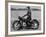 German Made BMW Motorcycle with a Rider Dressed in Black Leather-Ralph Crane-Framed Photographic Print