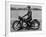 German Made BMW Motorcycle with a Rider Dressed in Black Leather-Ralph Crane-Framed Photographic Print