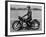 German Made BMW Motorcycle with a Rider Dressed in Black Leather-Ralph Crane-Framed Photographic Print