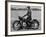 German Made BMW Motorcycle with a Rider Dressed in Black Leather-Ralph Crane-Framed Photographic Print