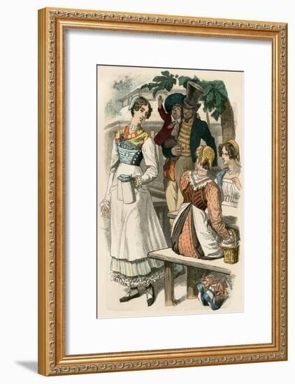 German Middle-Class Family Having Lunch in Munich, 1822-null-Framed Giclee Print