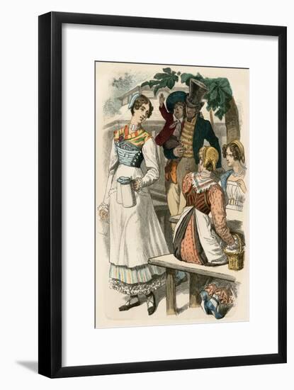 German Middle-Class Family Having Lunch in Munich, 1822-null-Framed Giclee Print