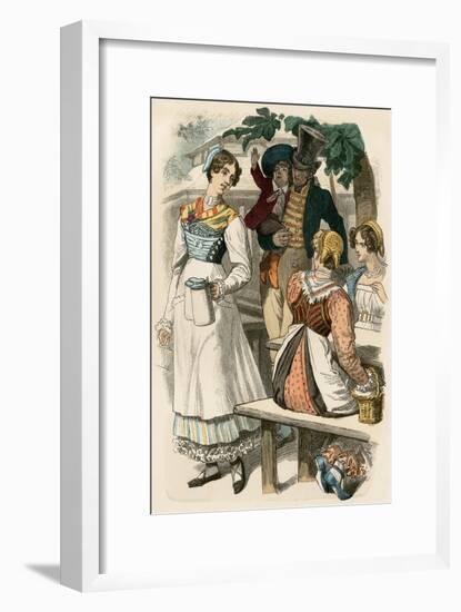 German Middle-Class Family Having Lunch in Munich, 1822-null-Framed Giclee Print