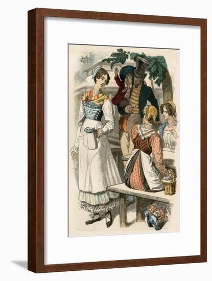 German Middle-Class Family Having Lunch in Munich, 1822-null-Framed Giclee Print