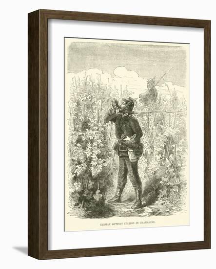 German Outpost Station in Champagne, September 1870-null-Framed Giclee Print