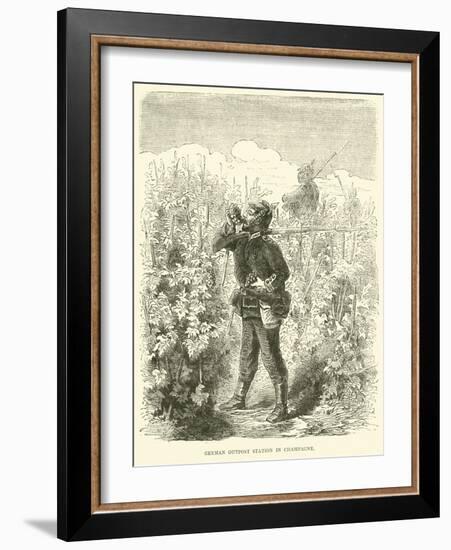 German Outpost Station in Champagne, September 1870-null-Framed Giclee Print