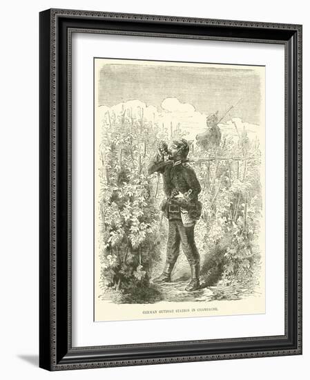 German Outpost Station in Champagne, September 1870-null-Framed Giclee Print