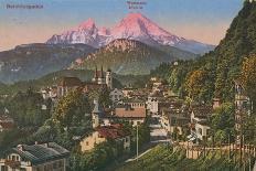 Watzmann Mountain in Berchtesgaden, Germany. Postcard Sent in 1913-German photographer-Framed Giclee Print