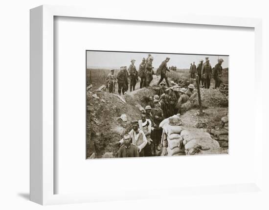 German prisoners brought in from Contalmaison, Somme campaign, France, World War I, 1916-Unknown-Framed Photographic Print