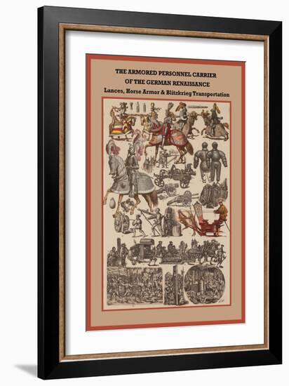 German Renaissance Lances, Horse Armor and Blitzkrieg Transportation-Friedrich Hottenroth-Framed Art Print