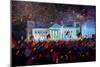 German Reunification Party in Berlin with Firework-Markus Bleichner-Mounted Art Print