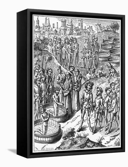 German Saxons Baptised-null-Framed Stretched Canvas