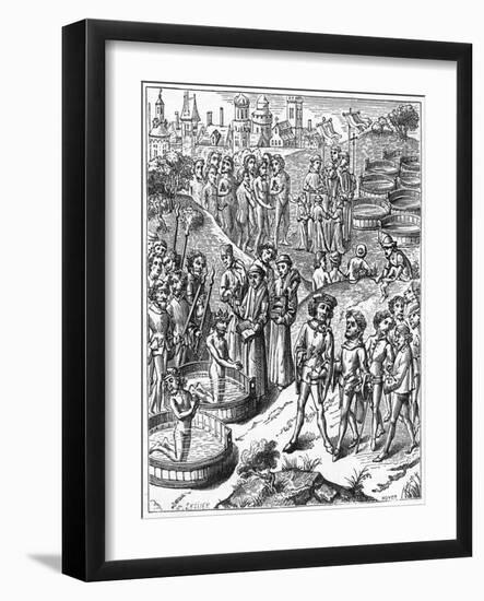 German Saxons Baptised-null-Framed Art Print