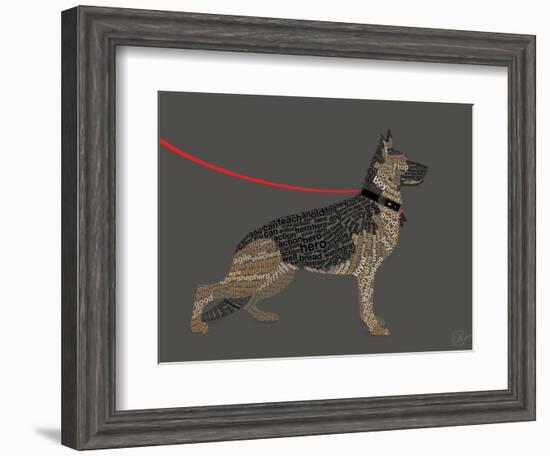 German Sheperd Hero-Dominique Vari-Framed Art Print