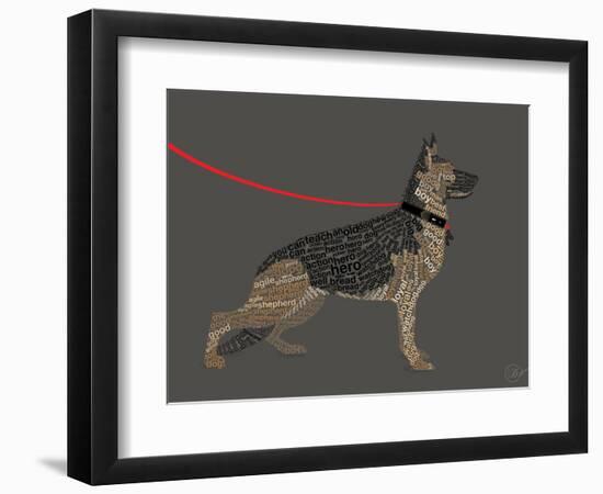 German Sheperd Hero-Dominique Vari-Framed Art Print