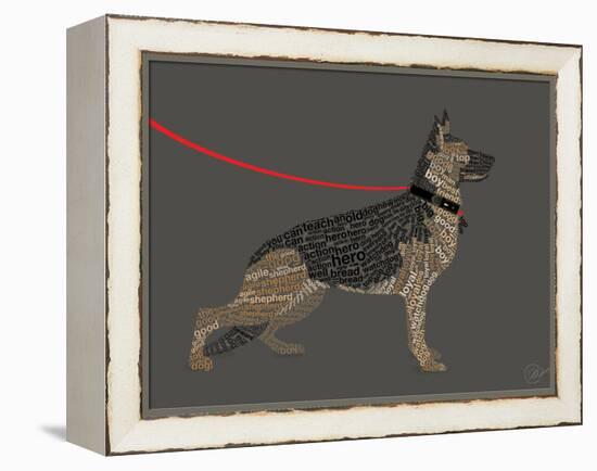 German Sheperd Hero-Dominique Vari-Framed Stretched Canvas