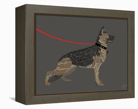 German Sheperd Hero-Dominique Vari-Framed Stretched Canvas