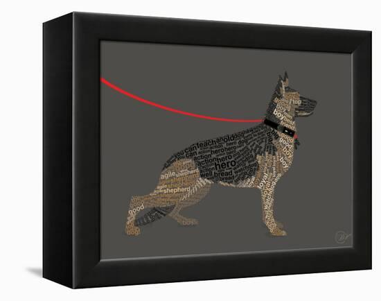 German Sheperd Hero-Dominique Vari-Framed Stretched Canvas