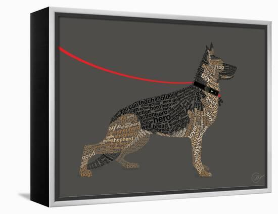 German Sheperd Hero-Dominique Vari-Framed Stretched Canvas