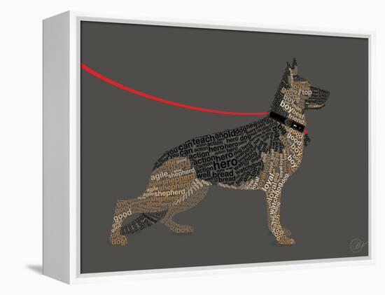 German Sheperd Hero-Dominique Vari-Framed Stretched Canvas