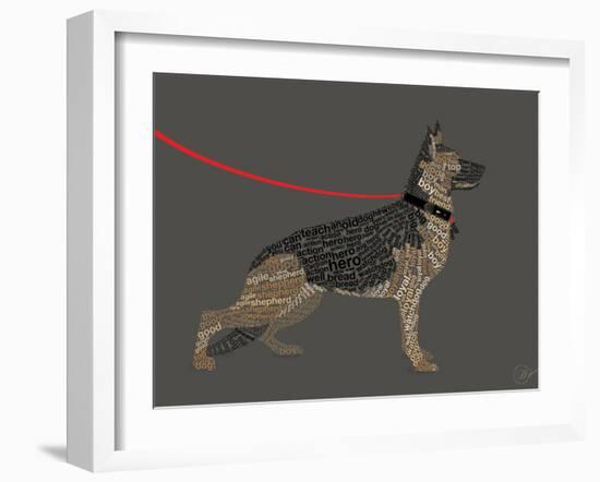 German Sheperd Hero-Dominique Vari-Framed Art Print