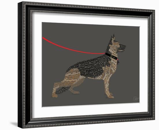 German Sheperd Hero-Dominique Vari-Framed Art Print