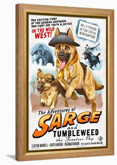 German Shepherd - Adventures of Sarge and Tumbleweed-Lantern Press-Framed Stretched Canvas