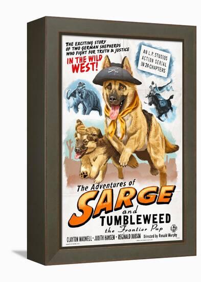 German Shepherd - Adventures of Sarge and Tumbleweed-Lantern Press-Framed Stretched Canvas