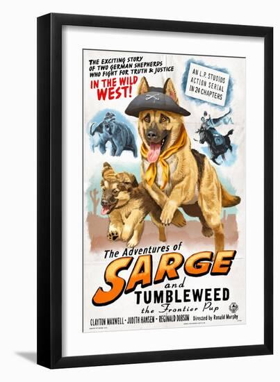 German Shepherd - Adventures of Sarge and Tumbleweed-Lantern Press-Framed Art Print