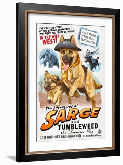 German Shepherd - Adventures of Sarge and Tumbleweed-Lantern Press-Framed Art Print