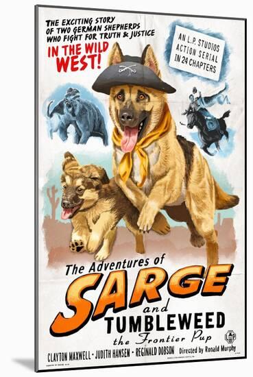 German Shepherd - Adventures of Sarge and Tumbleweed-Lantern Press-Mounted Art Print