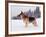 German Shepherd, Alsatian Dog Standing Deep Snow-null-Framed Photographic Print