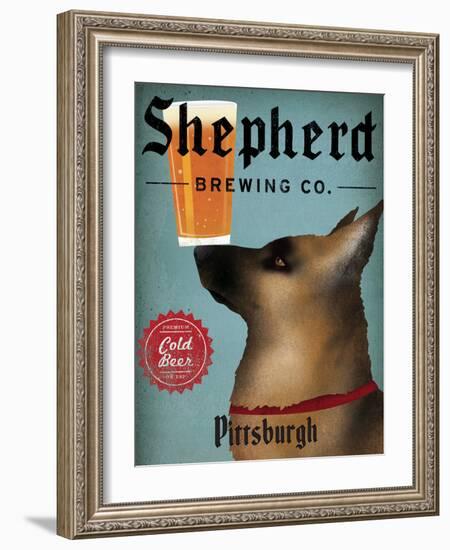 German Shepherd Brewing Co Pittsburgh Black-Ryan Fowler-Framed Art Print
