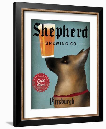 German Shepherd Brewing Co Pittsburgh Black-Ryan Fowler-Framed Art Print