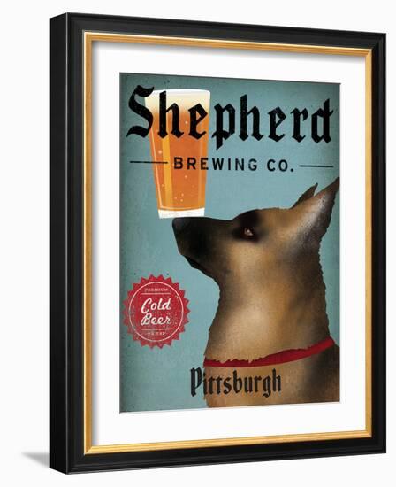 German Shepherd Brewing Co Pittsburgh Black-Ryan Fowler-Framed Art Print