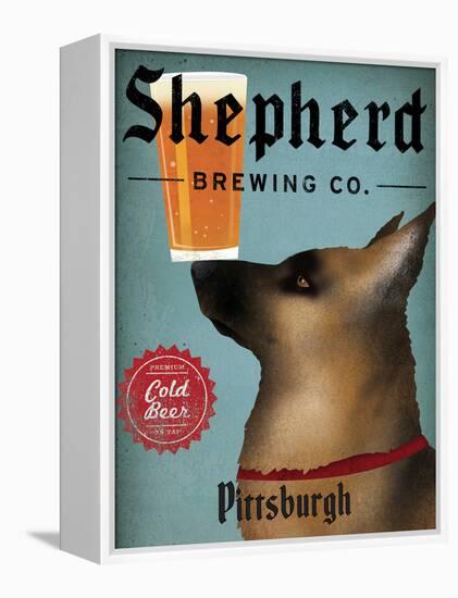 German Shepherd Brewing Co Pittsburgh Black-Ryan Fowler-Framed Stretched Canvas