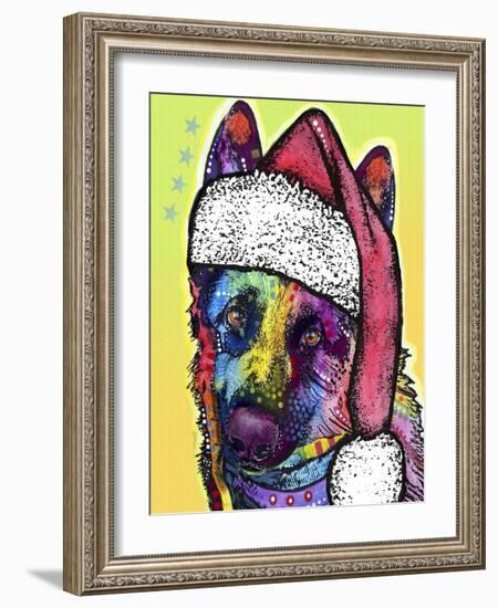 German Shepherd Christmas-Dean Russo-Framed Giclee Print