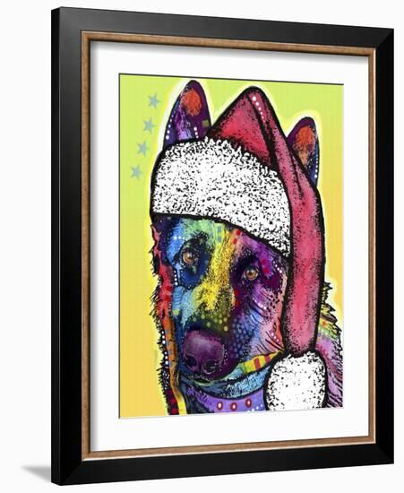 German Shepherd Christmas-Dean Russo-Framed Giclee Print