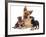 German Shepherd Dog Alsatian Bitch Lying with Her Two Puppies-Jane Burton-Framed Photographic Print