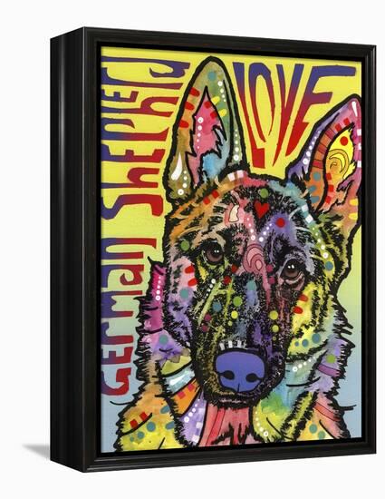 German Shepherd Luv-Dean Russo-Framed Premier Image Canvas