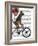 German Shepherd on Bicycle-Fab Funky-Framed Art Print