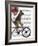 German Shepherd on Bicycle-Fab Funky-Framed Art Print