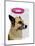 German Shepherd with Pink Halo-Fab Funky-Mounted Art Print