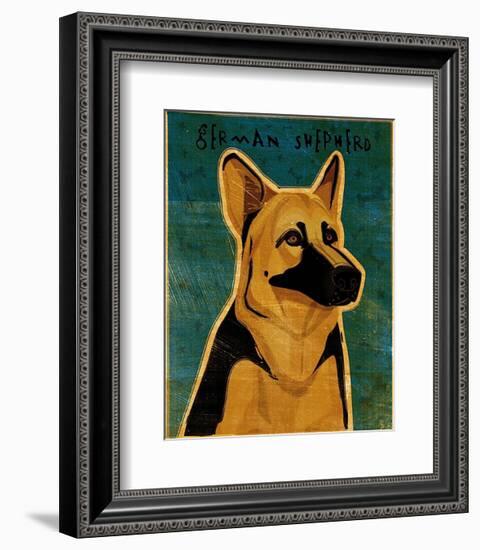 German Shepherd-John Golden-Framed Art Print