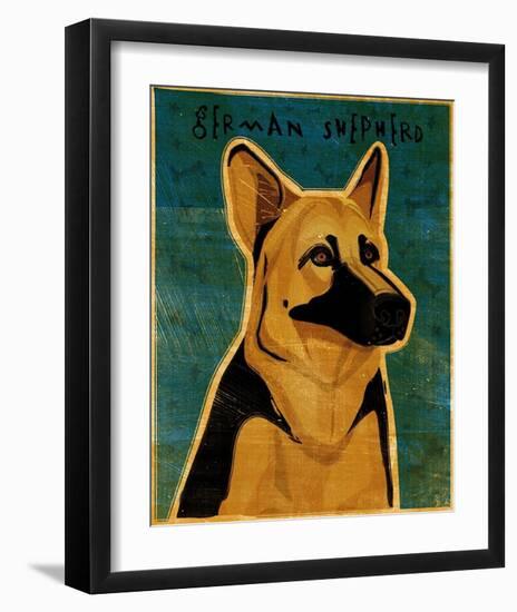 German Shepherd-John Golden-Framed Art Print