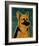 German Shepherd-John Golden-Framed Art Print